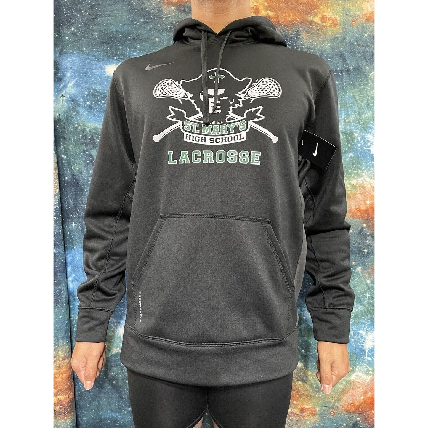 Men’s St. Mary’s High School Lacrosse Nike Black Hoodie Large