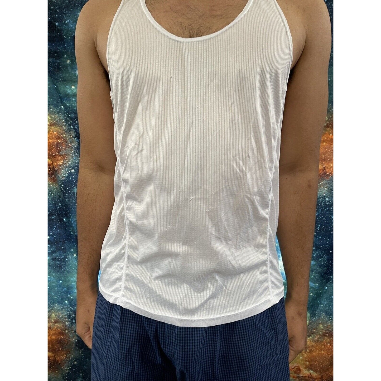 Nelues Sports Pro White Muscle Shirt medium