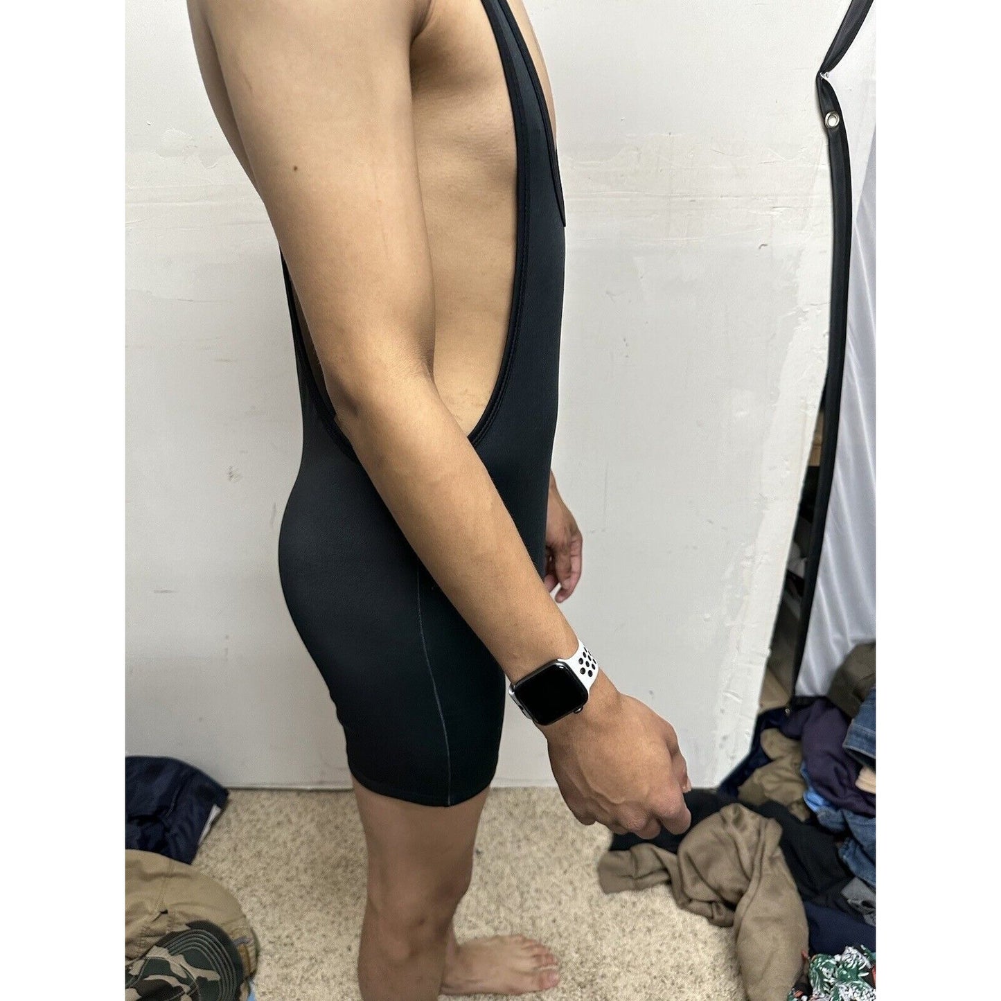 Men’s Tauwell Size Medium Wrestling Singlet Black