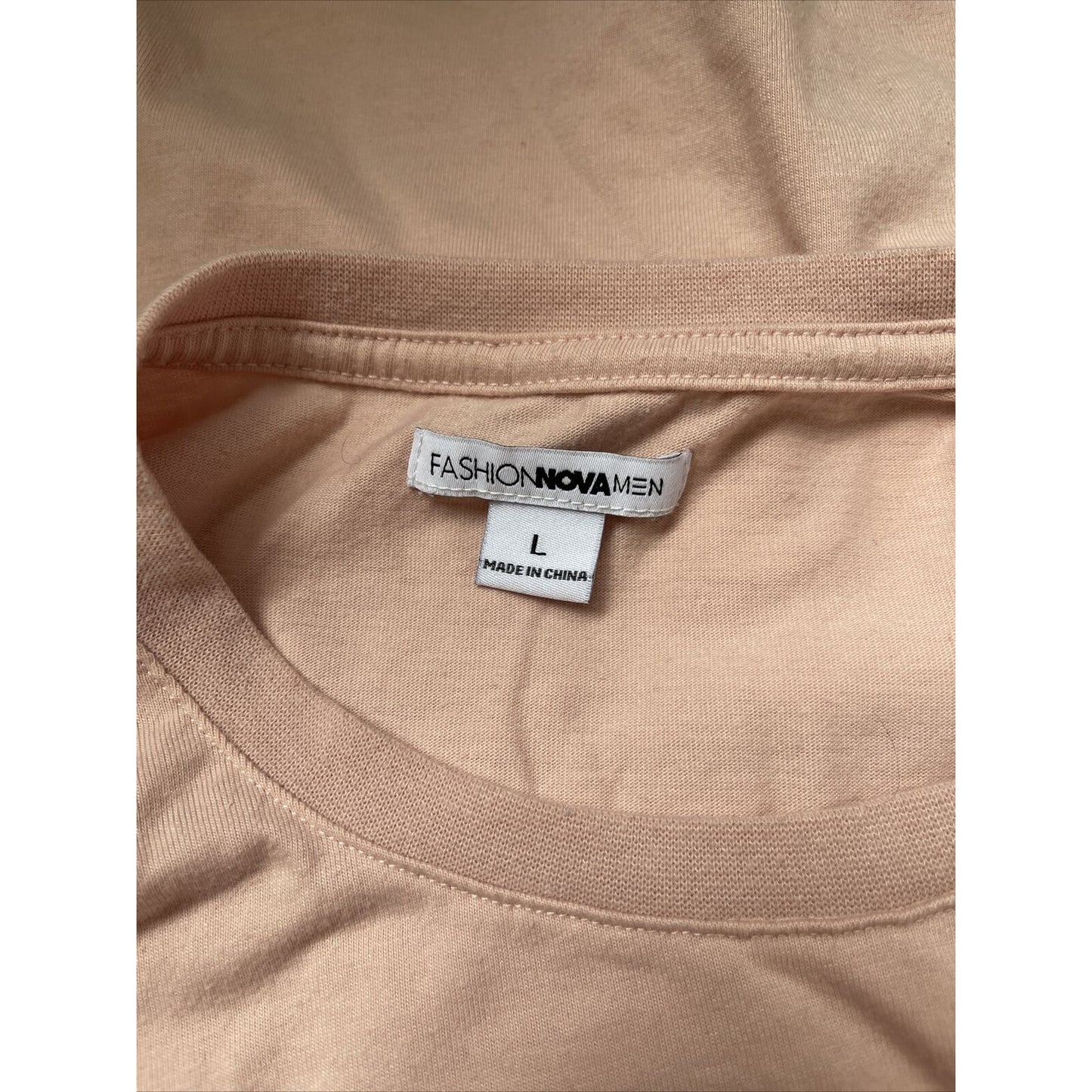 Men’s Fashion nova large long sleeve side zipper pullover Peach Color