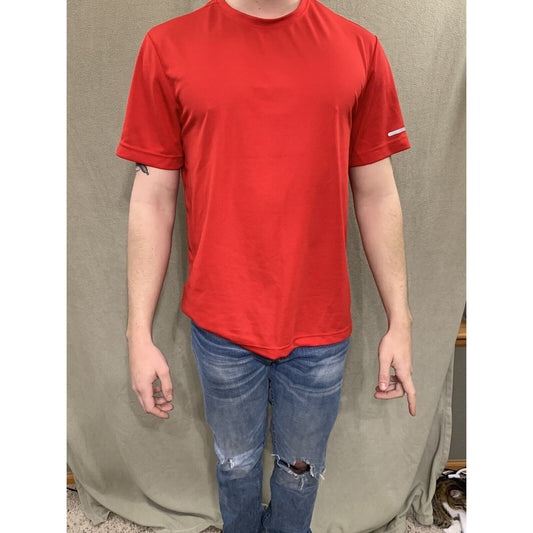 Athletic Works Mens Medium Regular Fit Quick Dry Tee Shirt Red