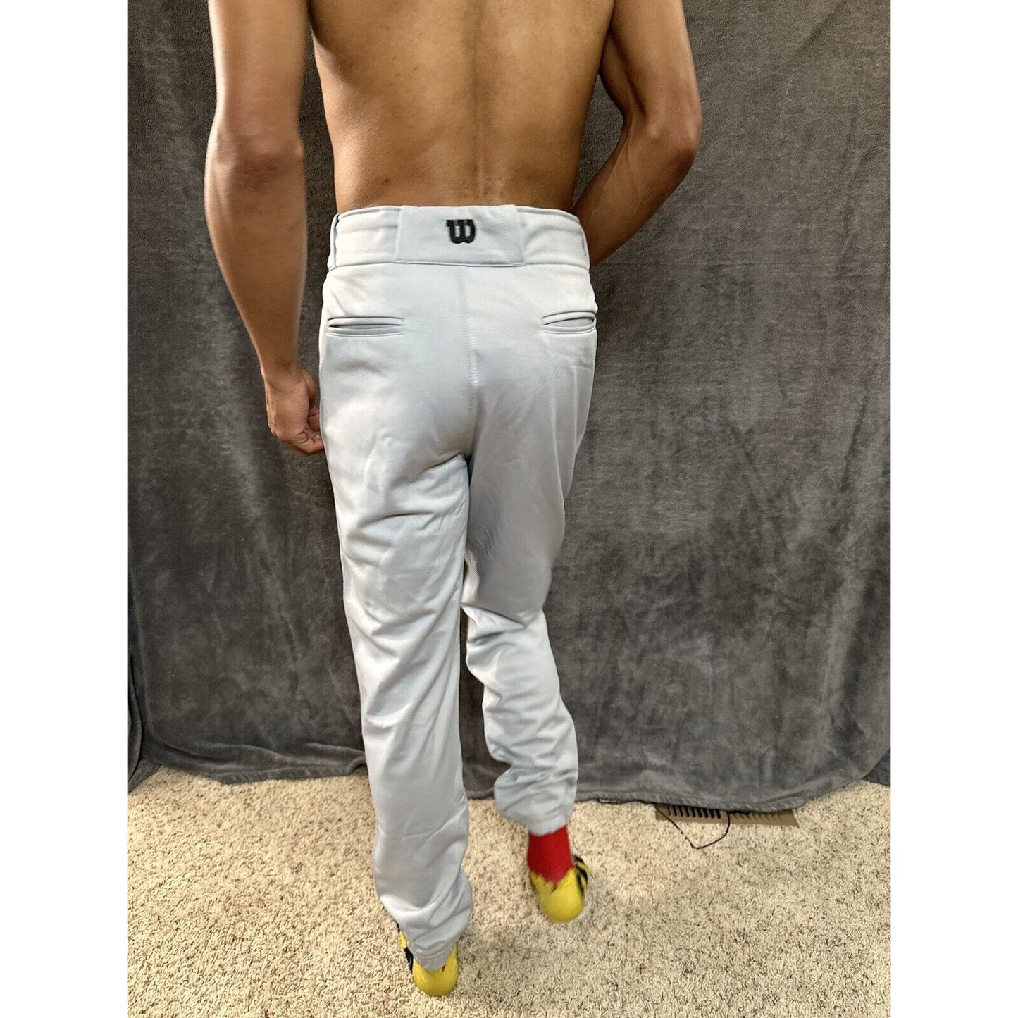 Men’s Gray Wilson Large Baseball Pants