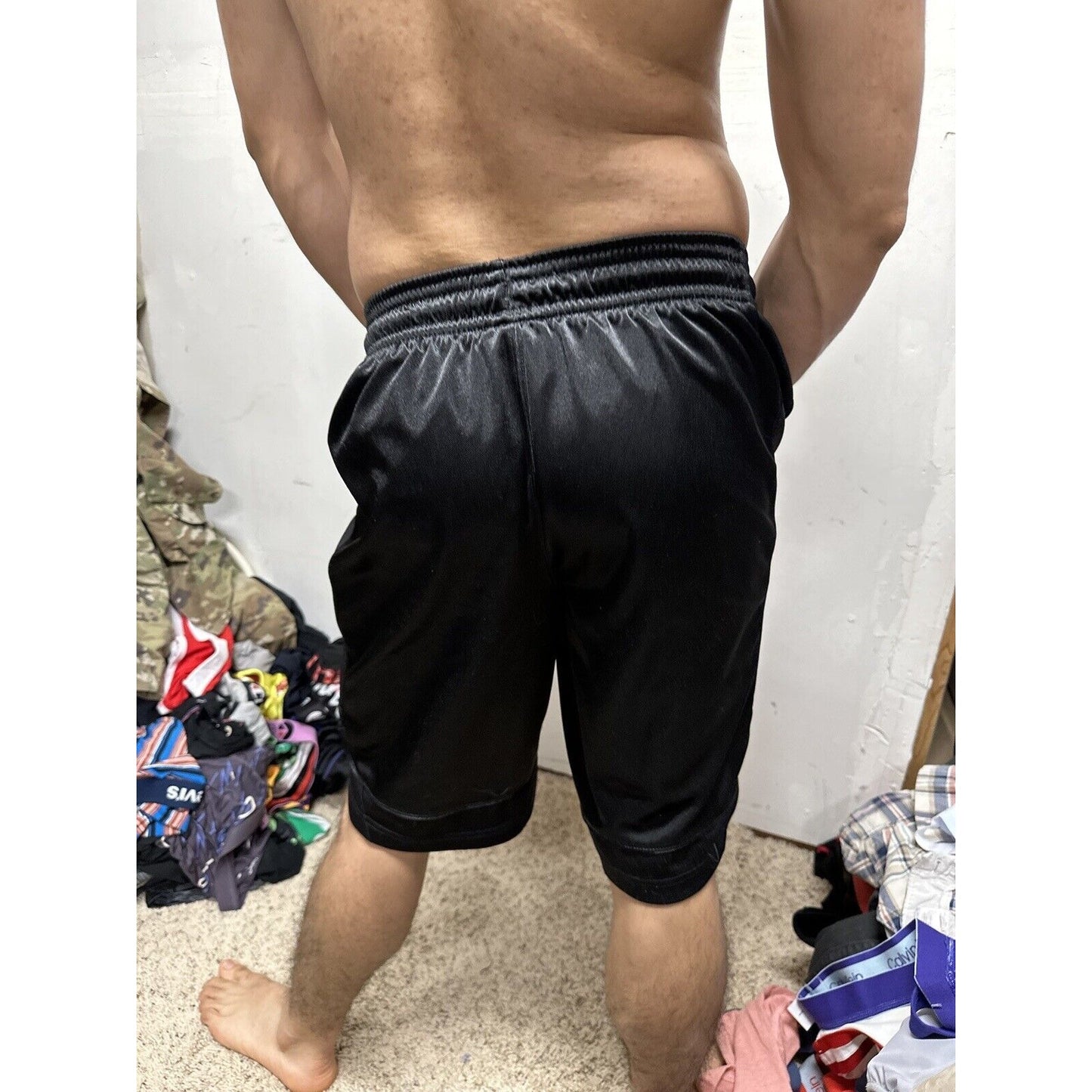 Men’s Black And1 Small Athletic Shorts With Pockets