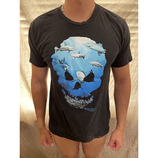 men's black medium mandalay bay las vegas sharks t-shirt