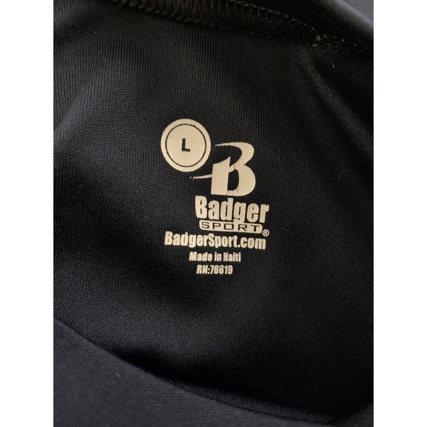 Badger Sport EBA Baseball T Shirt Mens Size Large Navy Blue