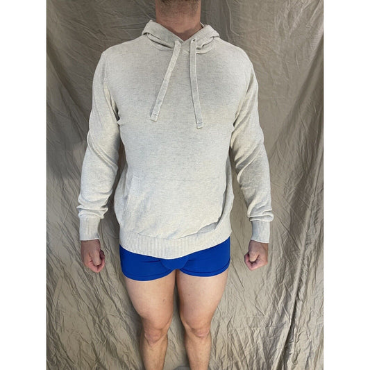 men's beige american eagle medium hoodie pullover sweater
