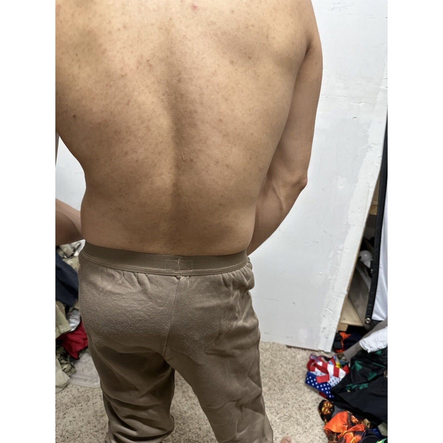 Men’s Cold Weather Brown Drawers Large Thermal Army Air Force Pants