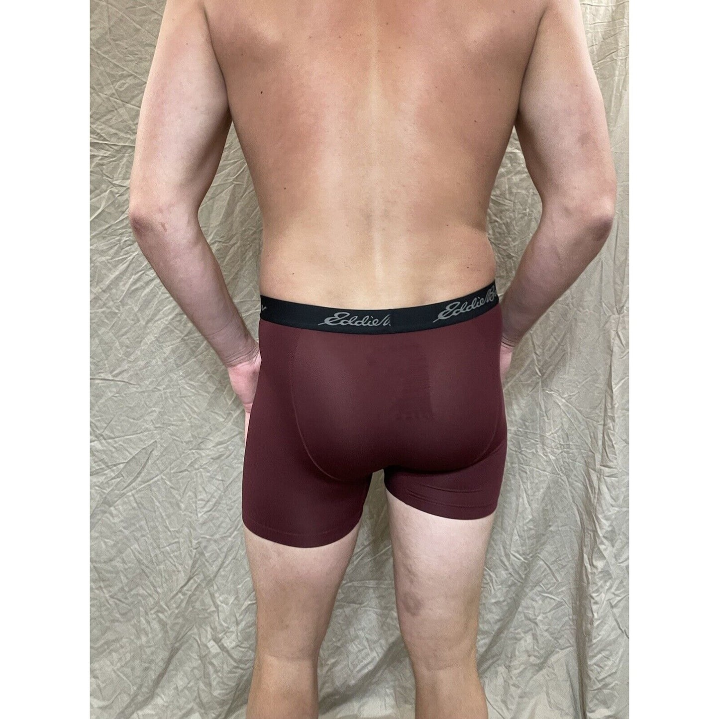 men's eddie bauer Maroon boxer brief