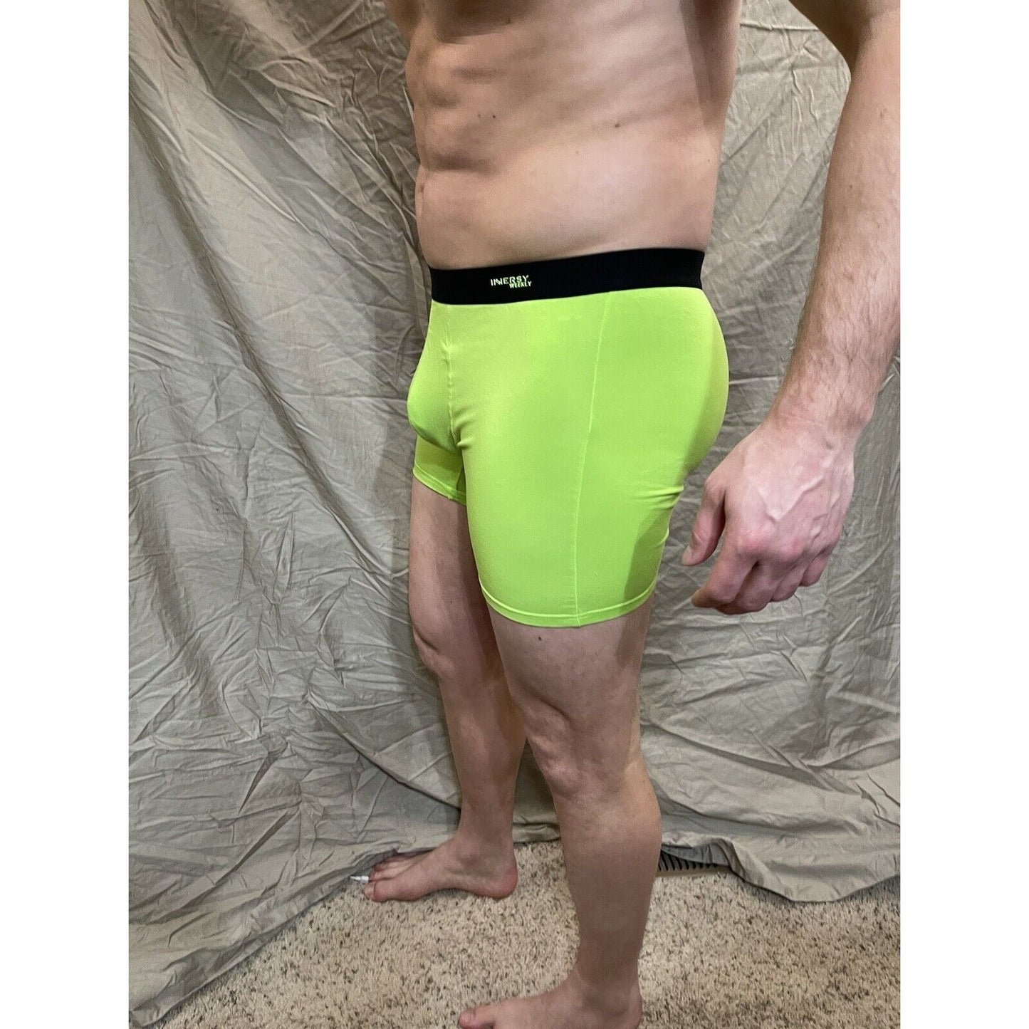 men's neon green inersy weekly medium boxer briefs