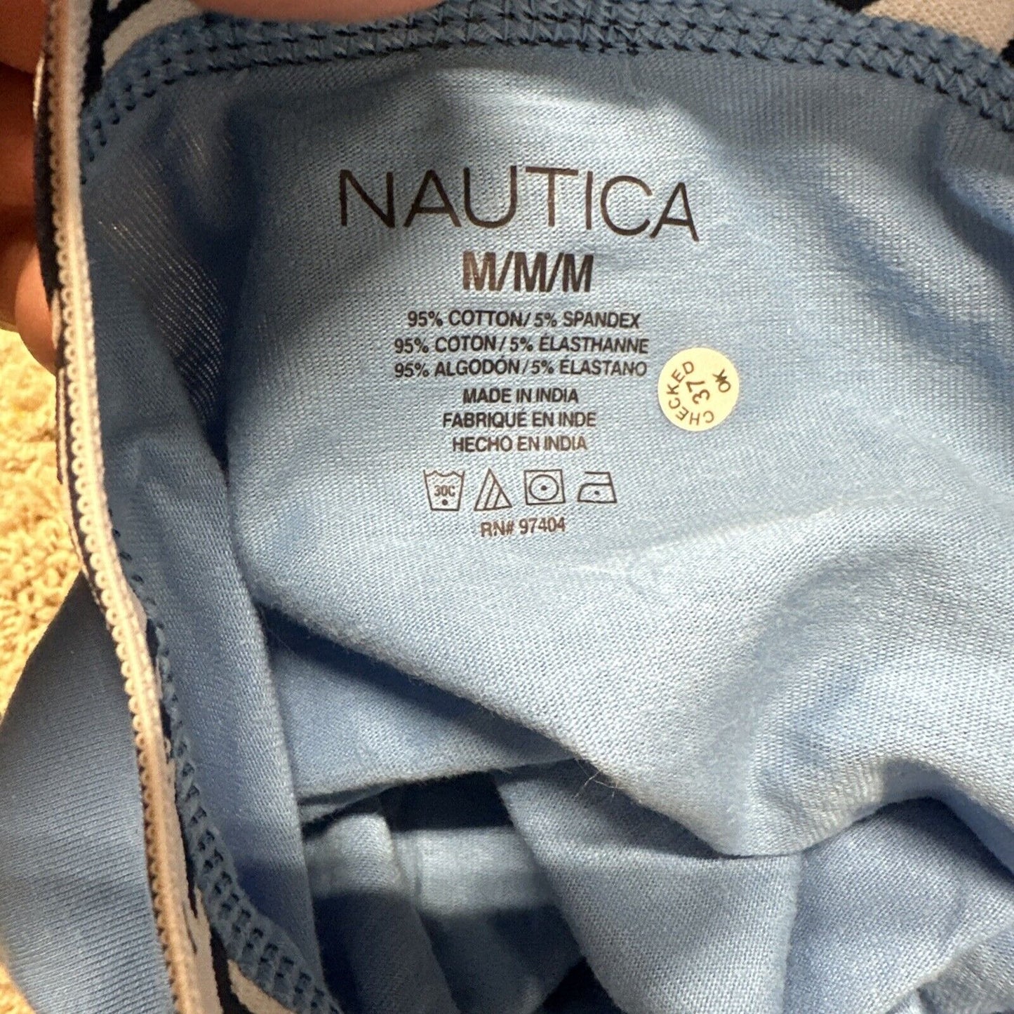 Men’s Nautica Light Blue Boxer Briefs Medium