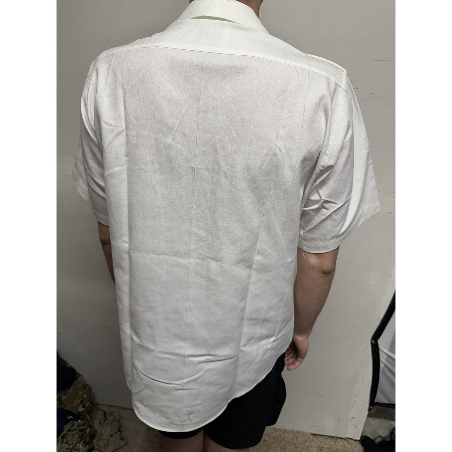 Army Men’s 16c Short Sleeve Button Up White Uniform Shirt