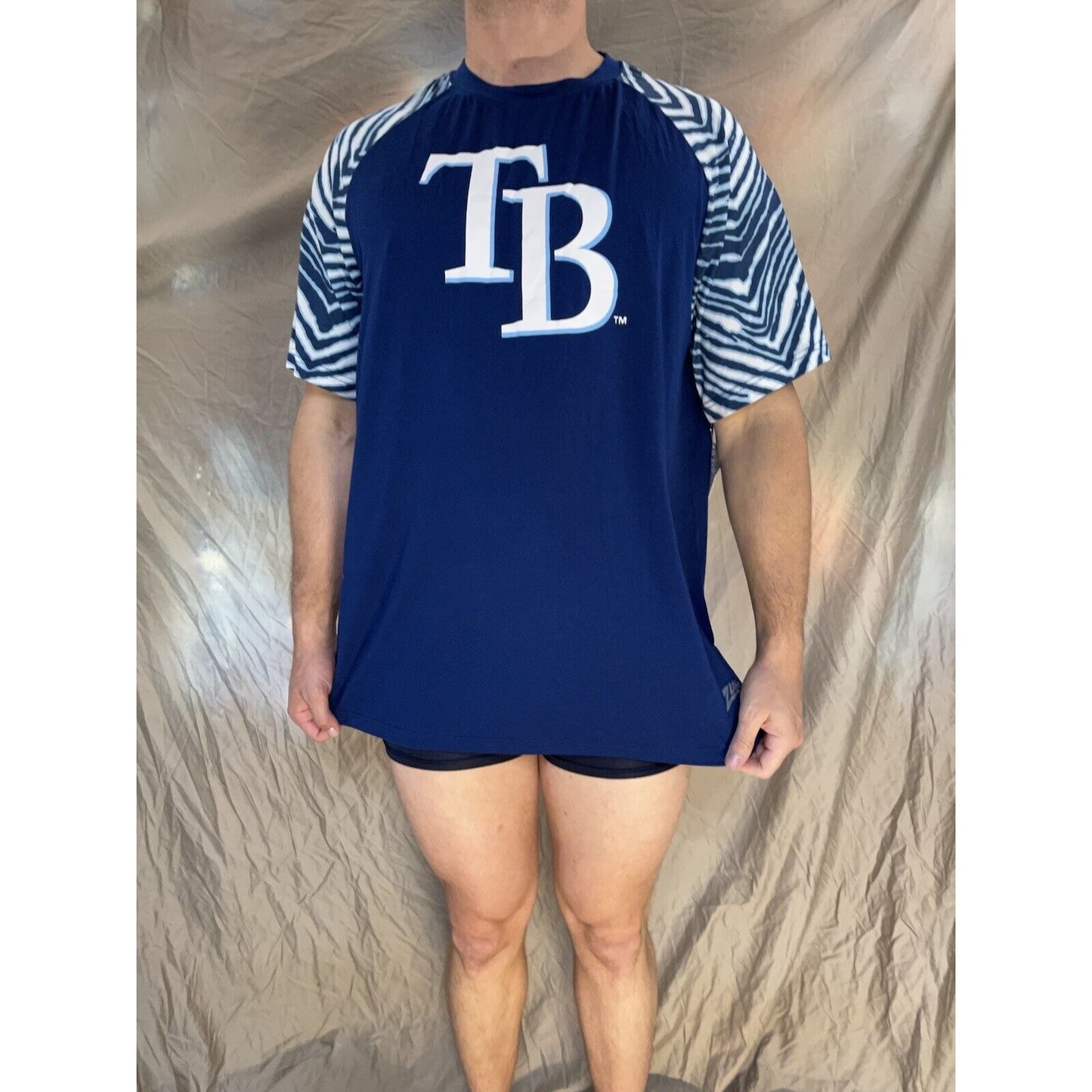 men's major league genuine merchandise tampa bay baseball blue XL short sleeve