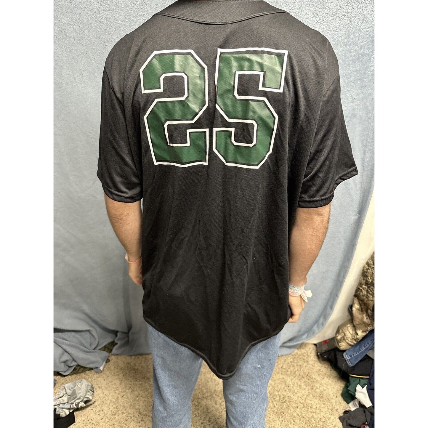 Men’s Augusta Sportswear Black Large Eagles Baseball Jersey