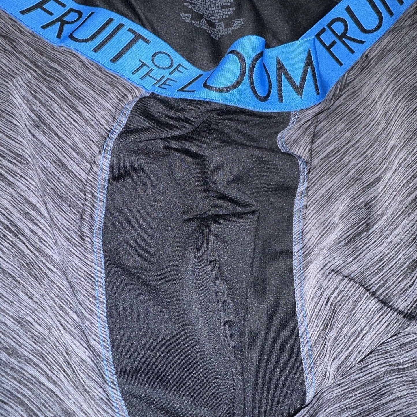 Men’s Large Fruit Of The Loom Black And Gray Boxer Briefs