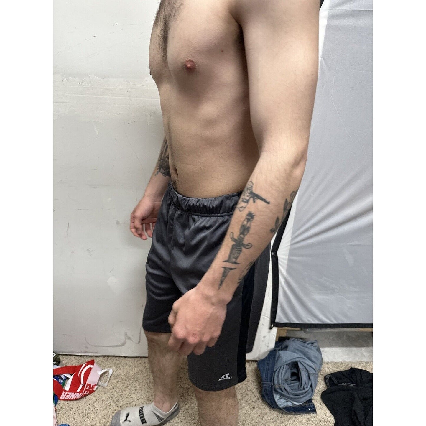 Men’s Gray Russell Athletics Medium Shorts