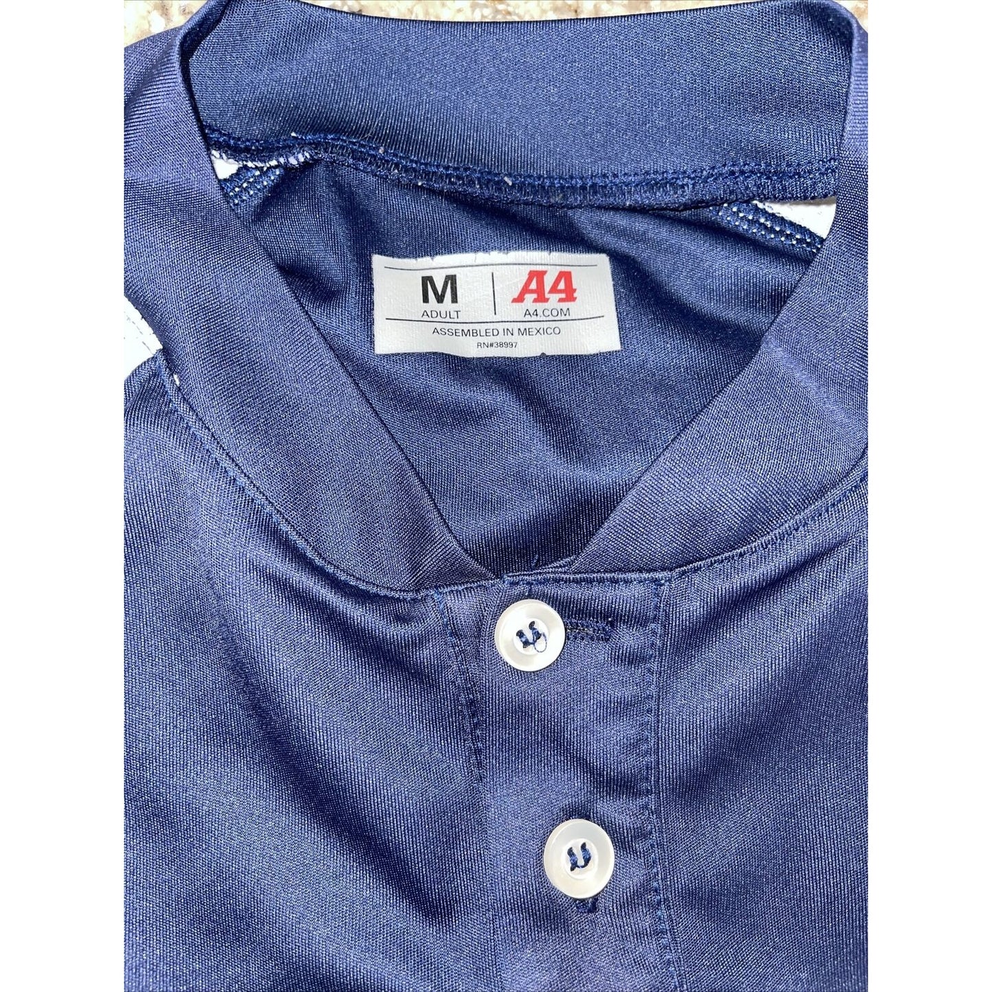 Men’s Medium A4 Baseball Jersey Titans Navy Blue