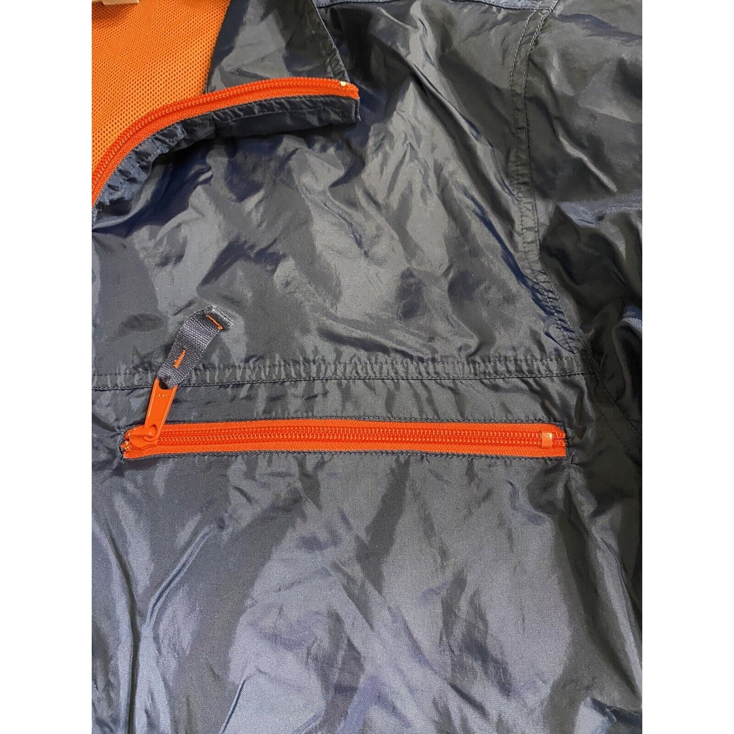 Old Navy Navy Blue & Orange Lining 100% Nylon Men’s Medium Windbreaker Jacket