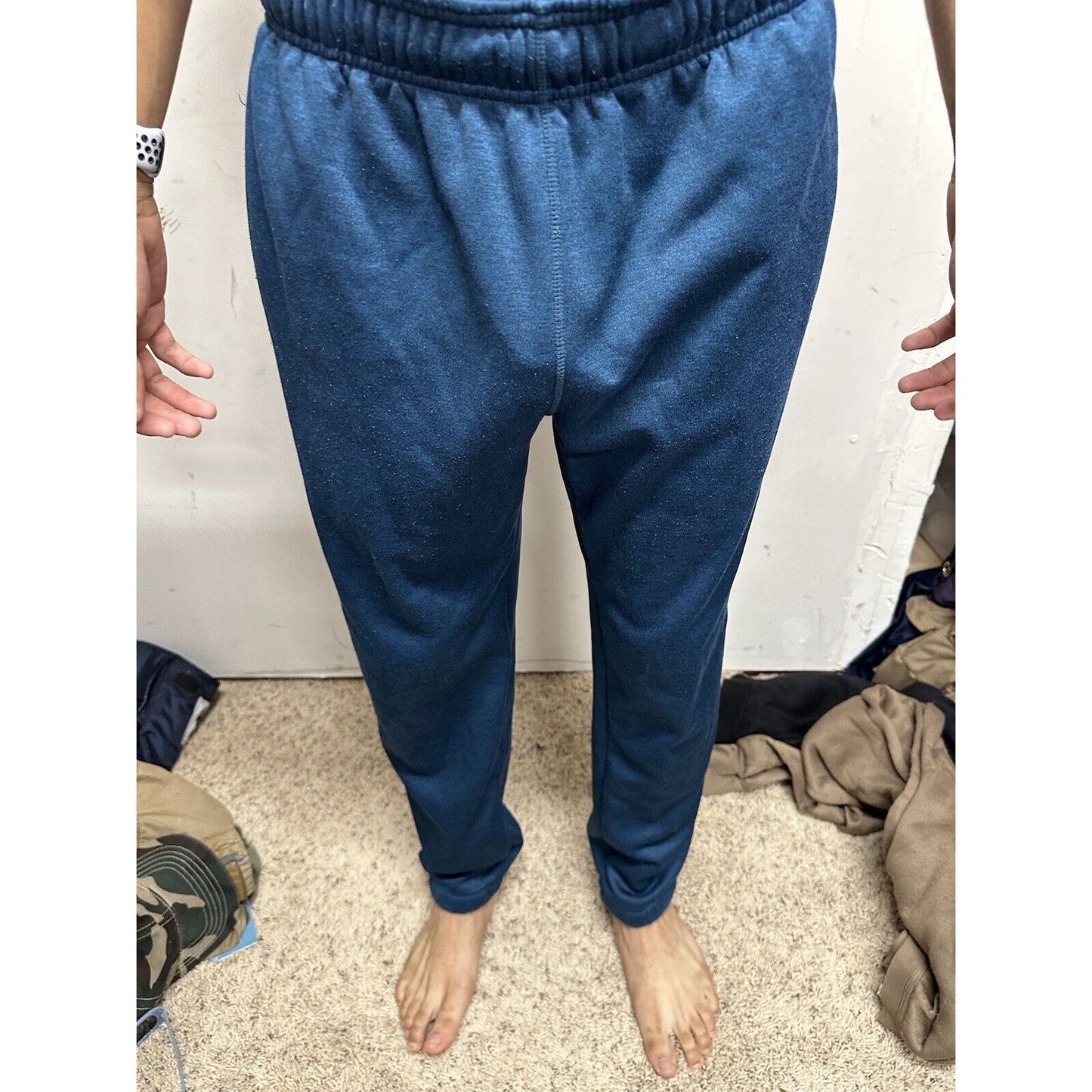 Men’s Russell Small Dri Power Blue Sweatpants With Pockets