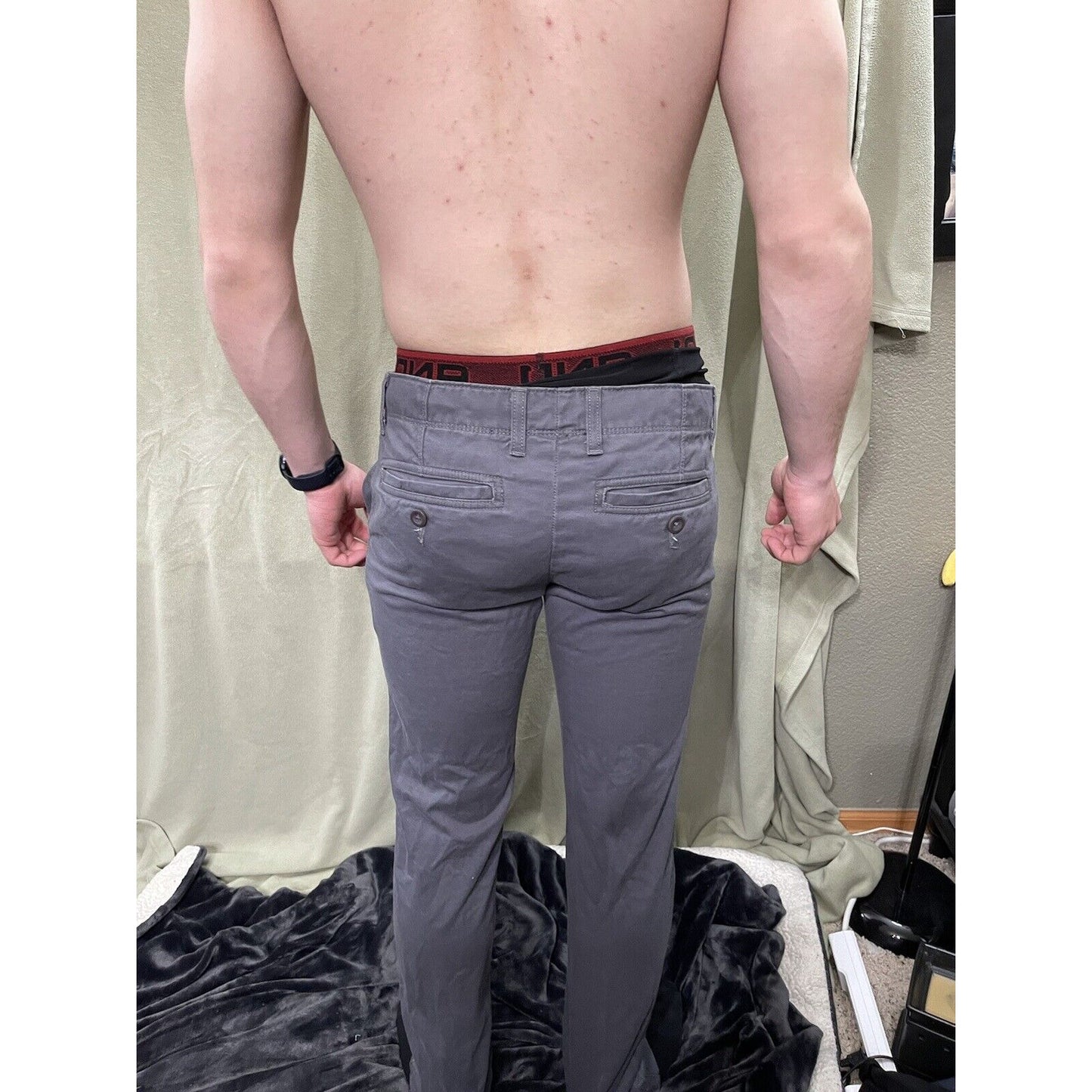 Men’s Arizona Jeans Co Gray Pants Flex Skinny 31x32