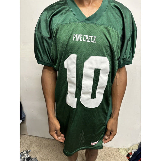 Men’s Medium Pine Creek High School Football Jersey Green #10 Riddell