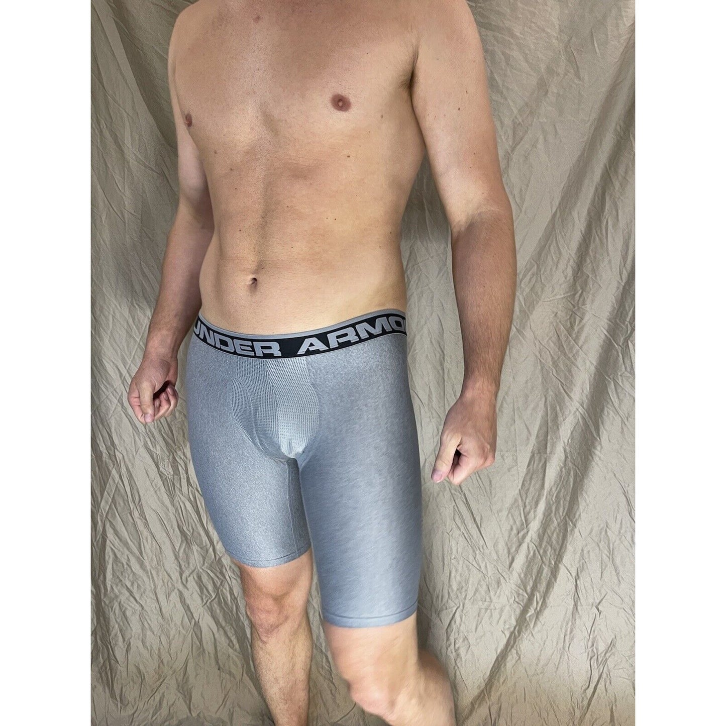 men's under armour boxer jock Gray with Black band small