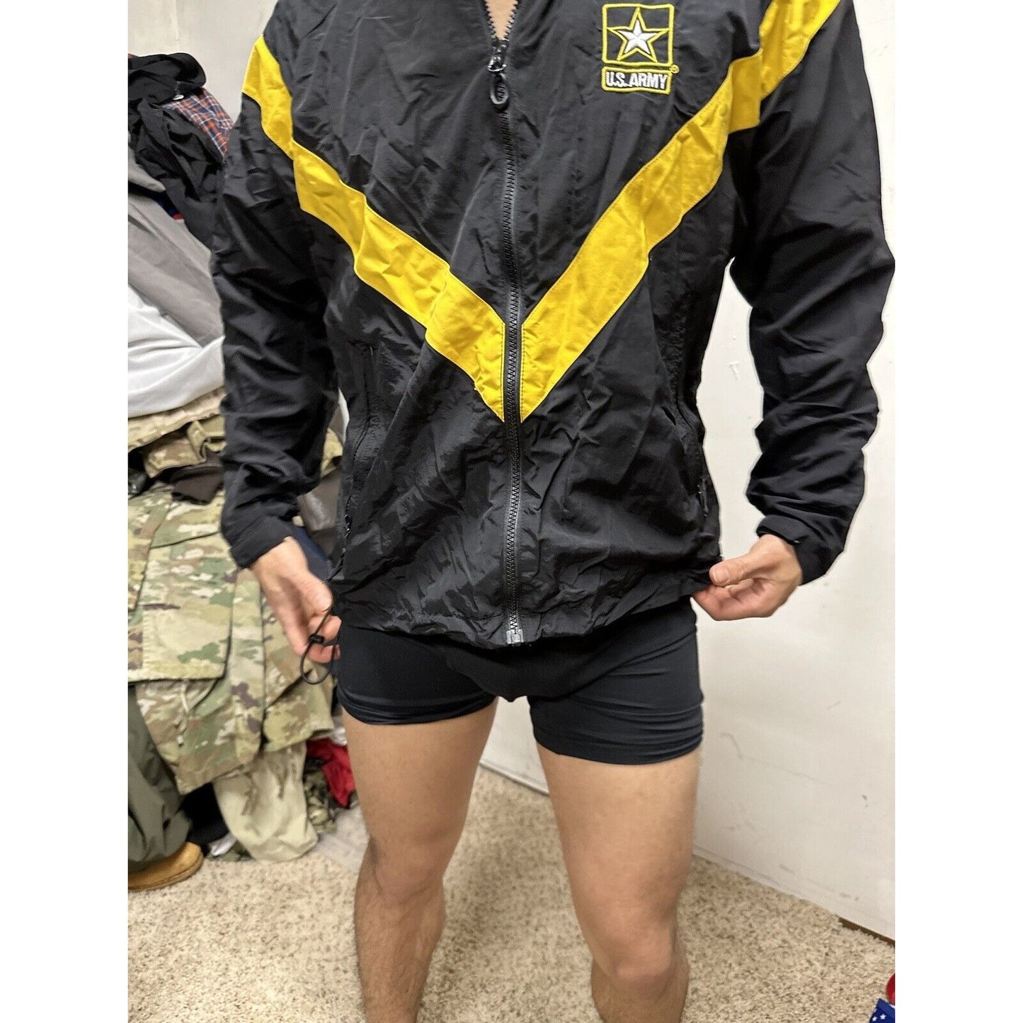 Men’s Army Jacket Apfu Small Regular Black Uniform Pt