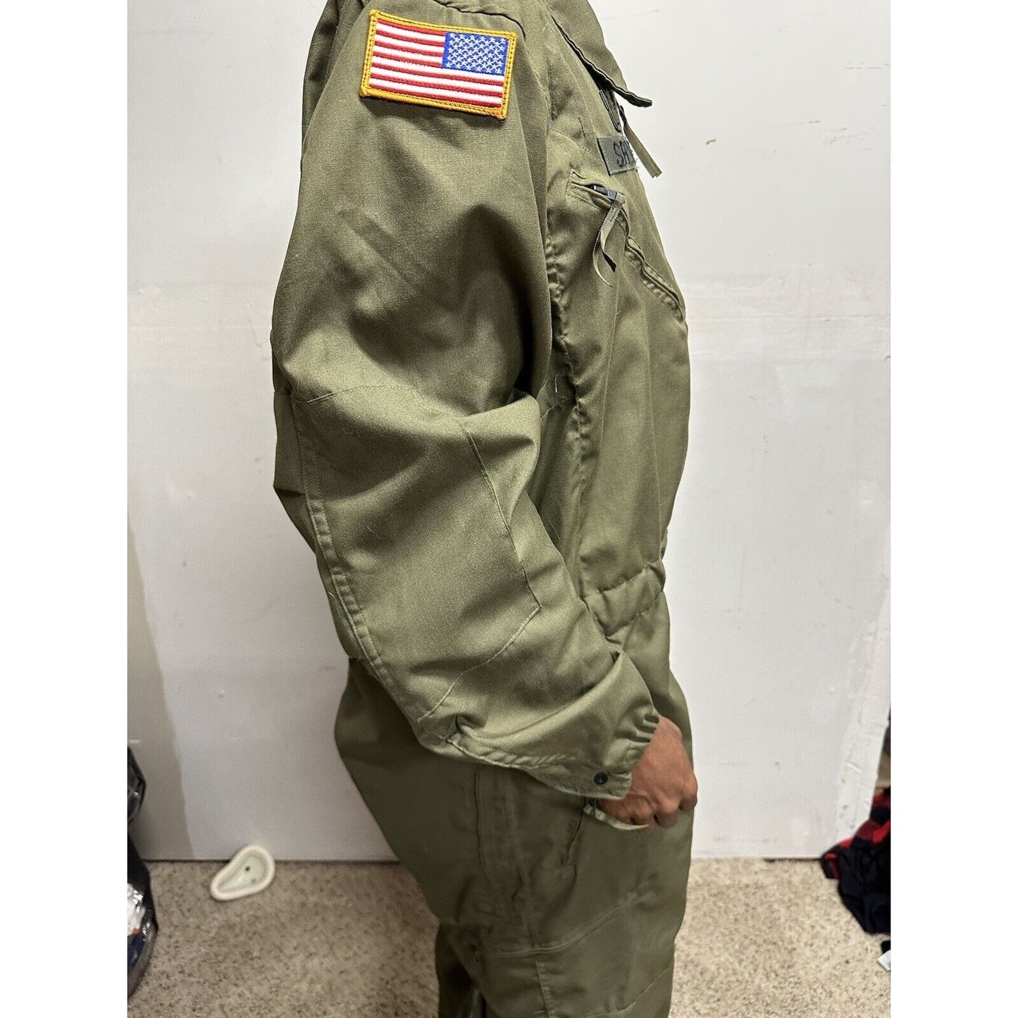 Men’s US Army Overalls Large Regular Military Uniform Combat With Patches