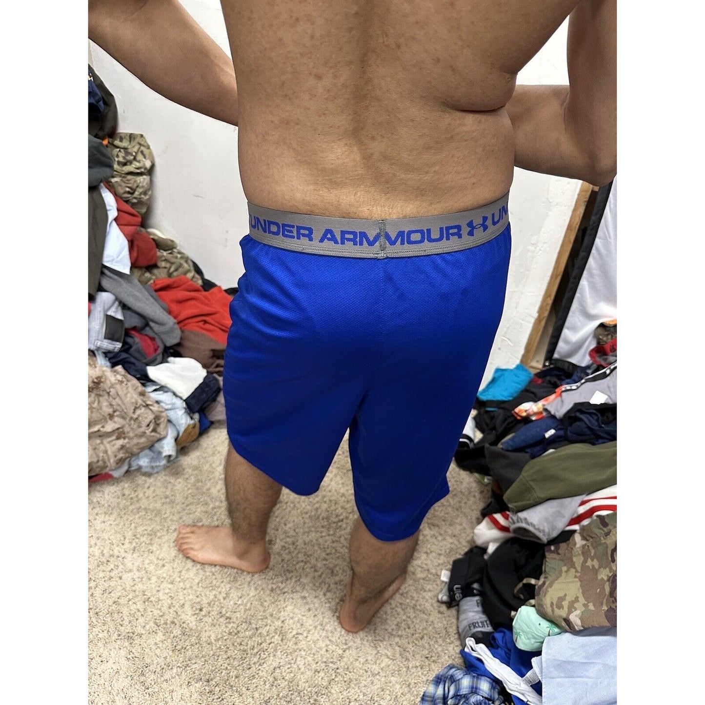 Boy’s Youth xL Under Armour Blue Heatgear Shorts Loose