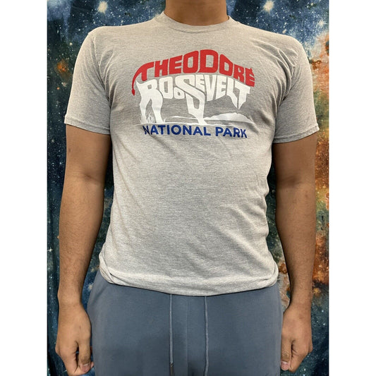 Theordore Roosevelt National Park Gray Hanes Medium t-shirt short sleeve