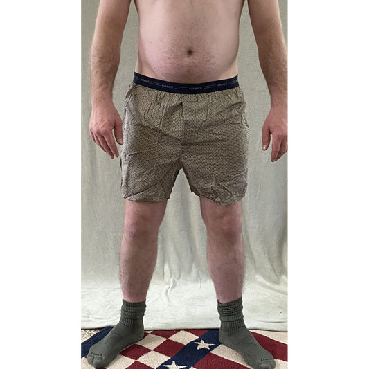 Hanes Men’s XL Green & Blue Flakes Cotton Boxer Shorts