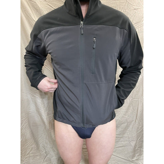 Men's Kirkland signature medium black and gray full zip jacket