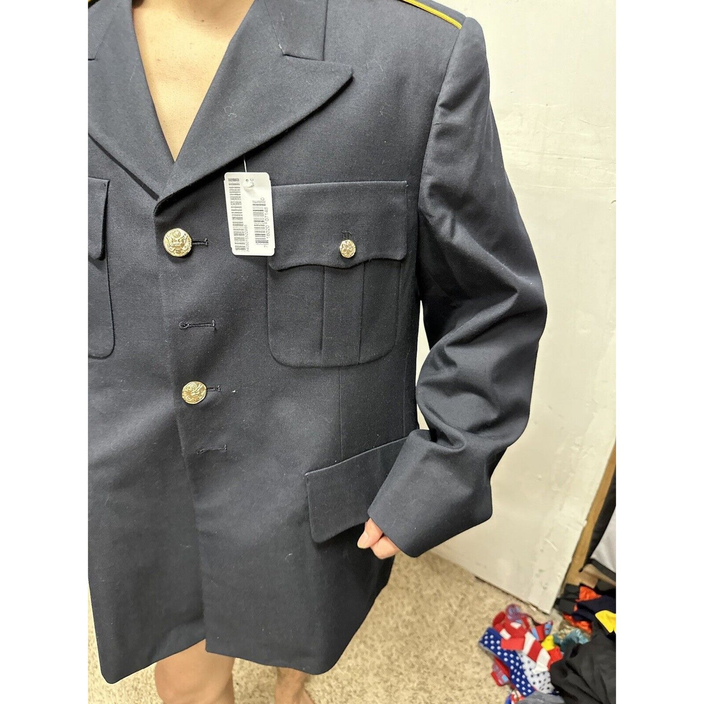 Men’s Army Coat Poly Wool Army Blue 450 42RC DSCP Dress Coat Uniform