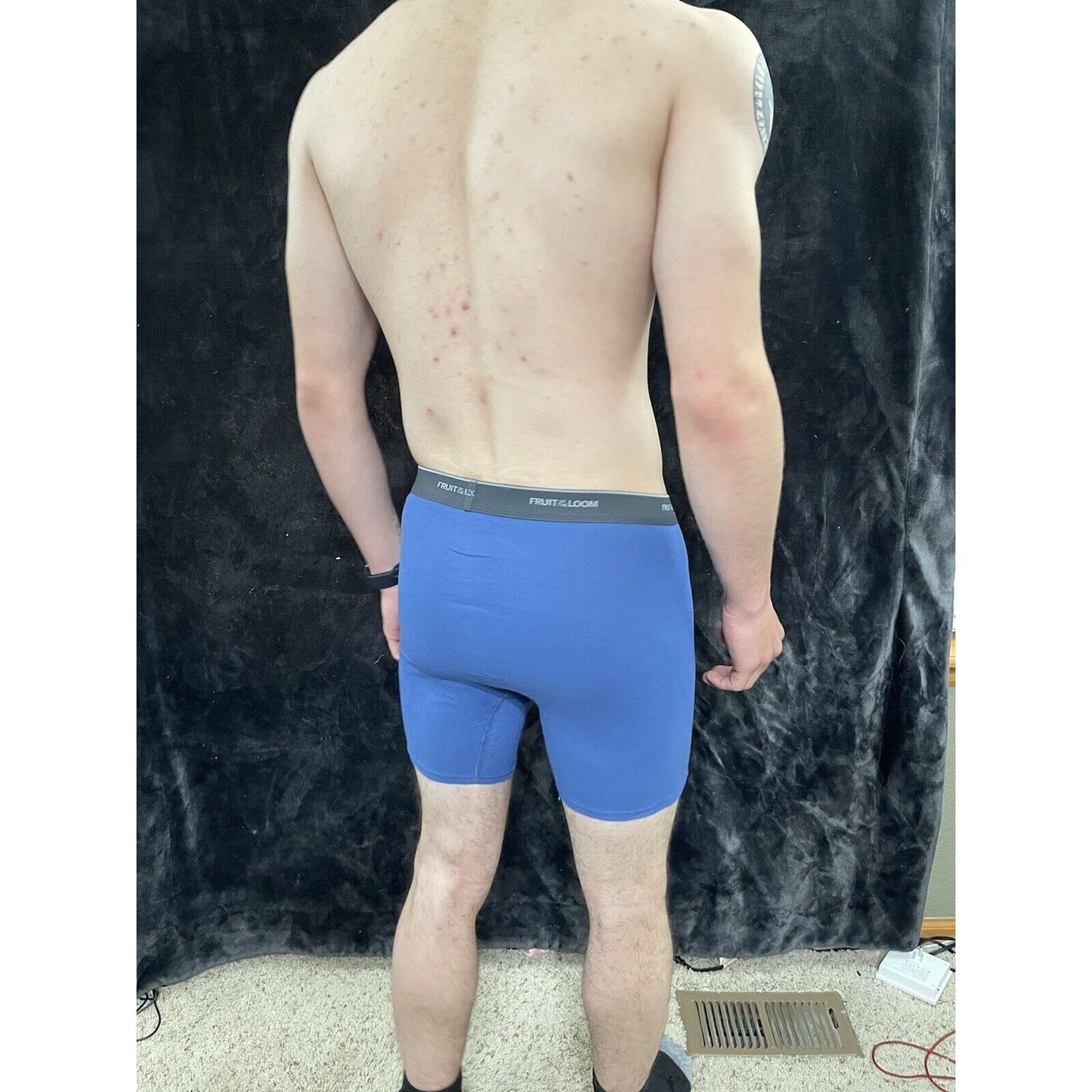 Fruit of the Loom Men's Boxer Briefs - Steel Blue - Size Medium