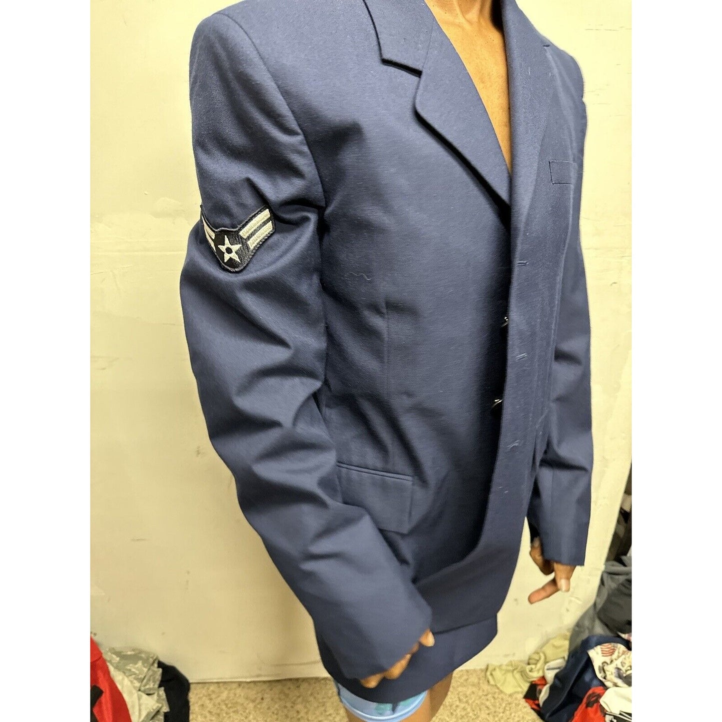 Men’s Air Force 40XL USAF Air Force Service Dress Coat Blue Enlisted Dscp