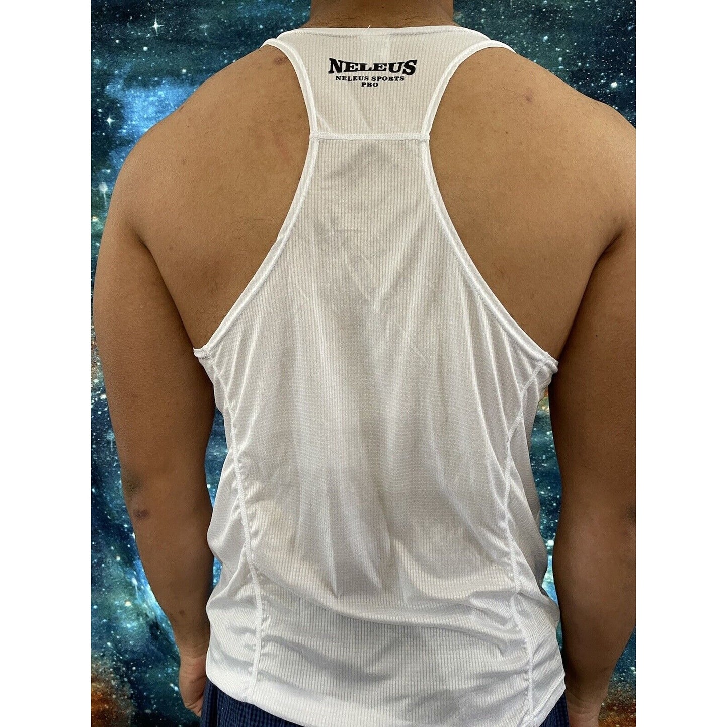 Nelues Sports Pro White Muscle Shirt medium