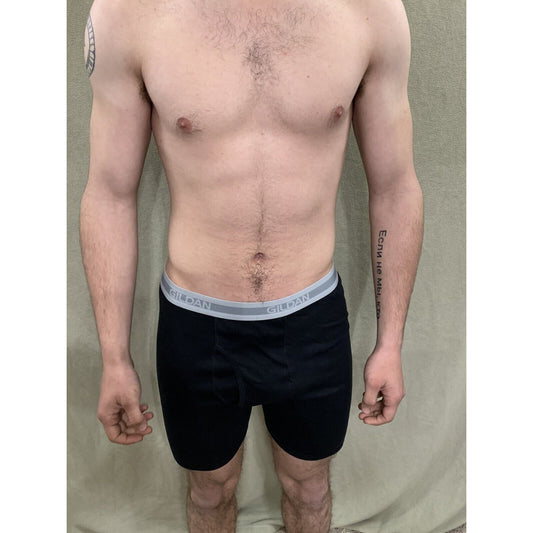 Men's Gildan Boxer Briefs 100% Cotton - Black Size Large