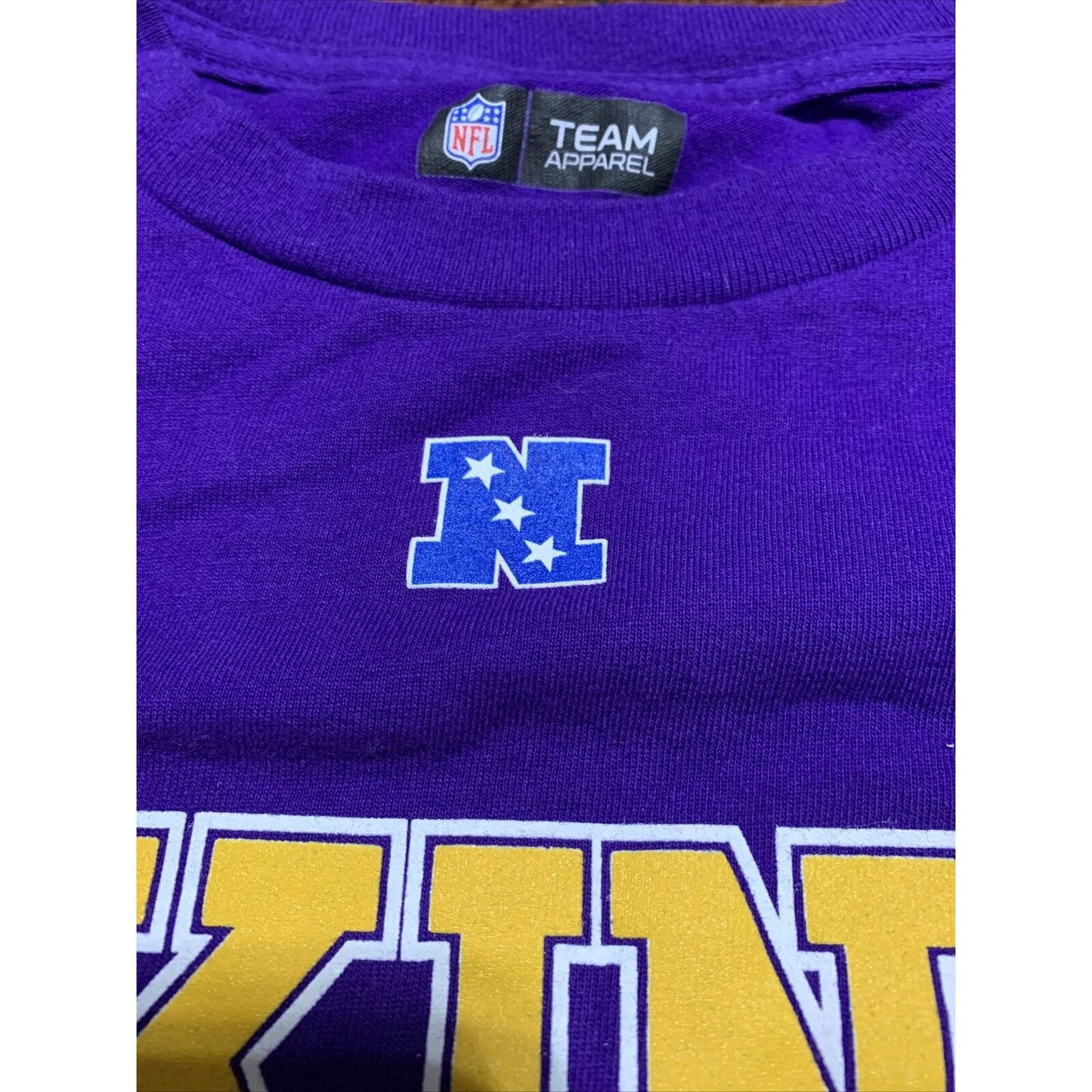 NFL Team Apparel Minnesota Vikings T Shirt Mens Size Medium