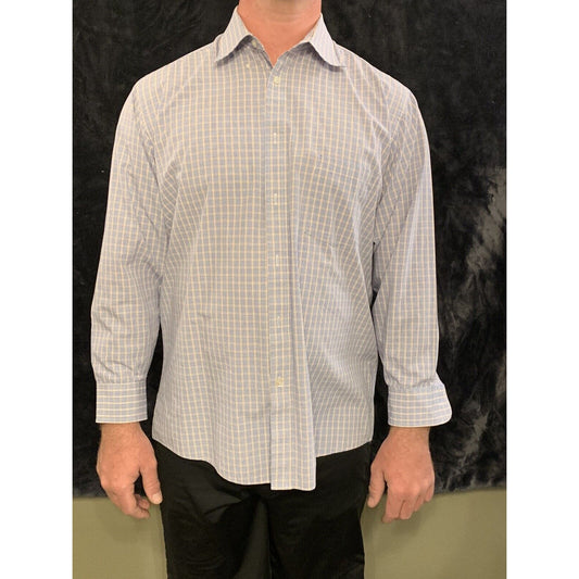 Arrow Button Up Dress Shirt Men's 16 32-33 Long Sleeve Multi Plaid Classic Fit