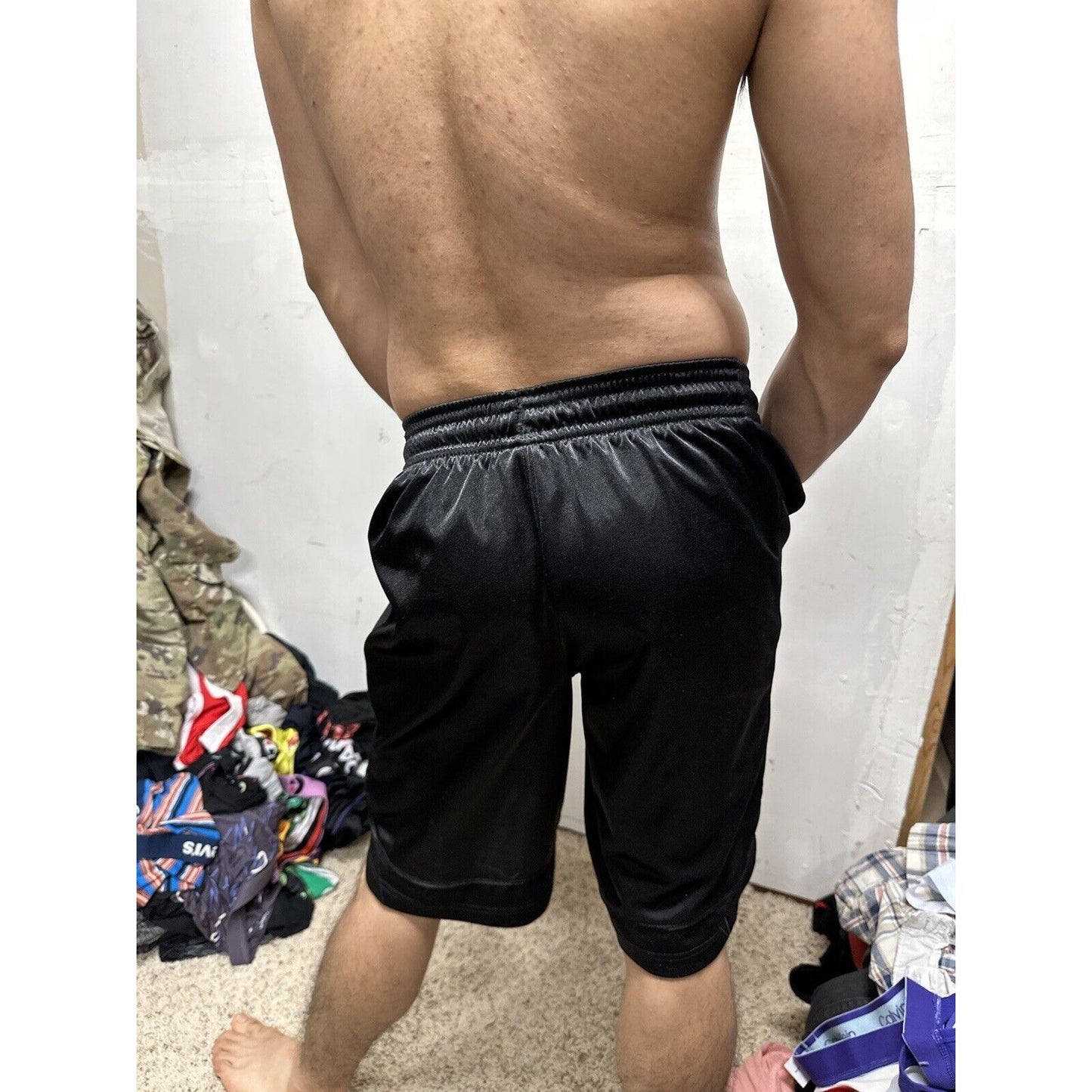 Men’s Black And1 Small Athletic Shorts With Pockets