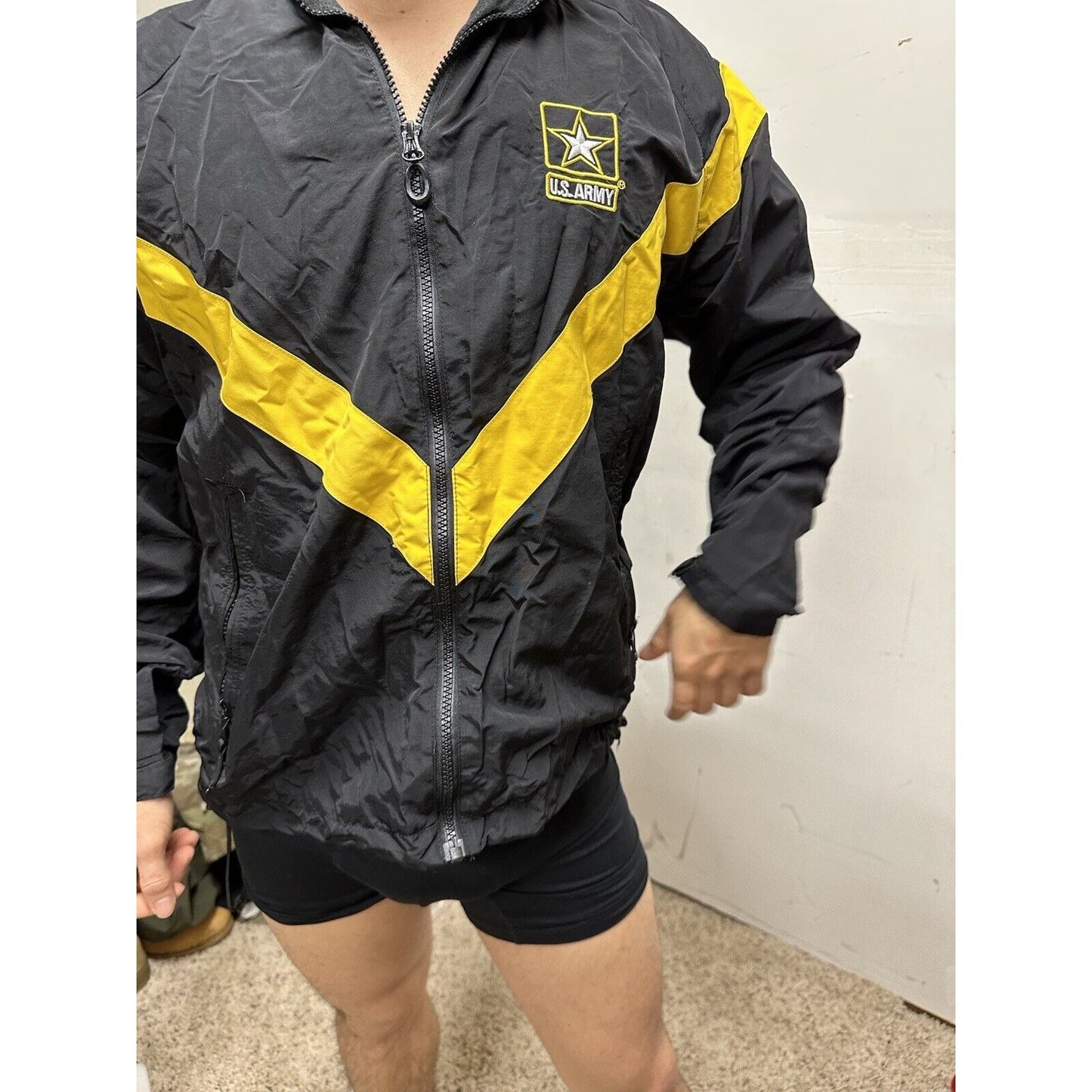 Men’s Army Jacket Apfu Small Regular Black Uniform Pt