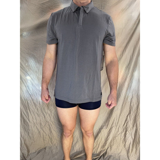men's gray MSX michael strahan large castle rock polo shirt