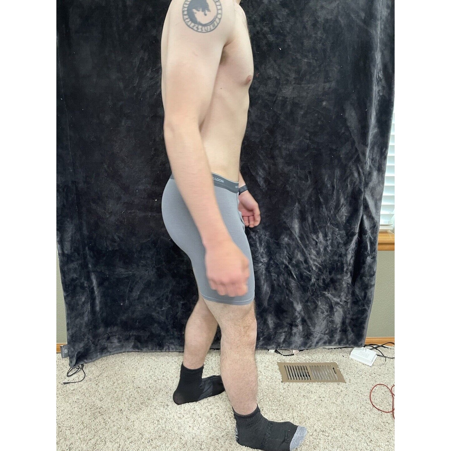Fruit of the Loom Men's Boxer Briefs -gray- Size Medium