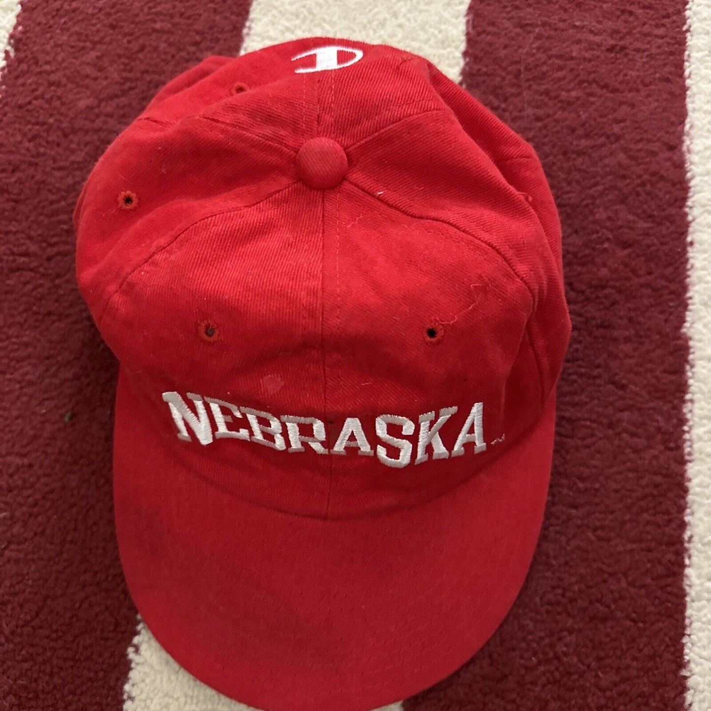 Red Nebraska Champion Baseball Cap Hat