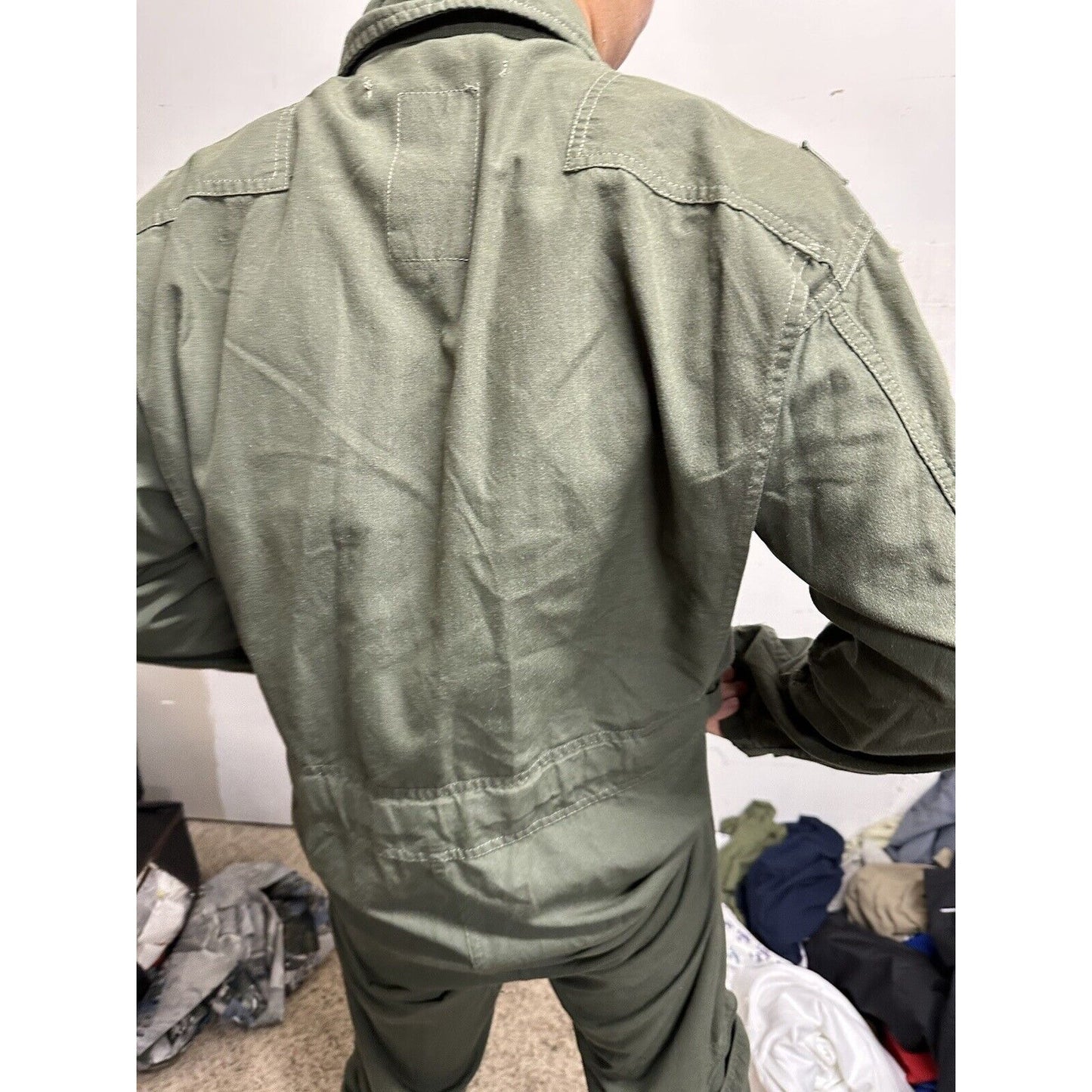 Men’s 42R Summer Fire Resistant USAF Military Uniform Flight Suit Major Rank