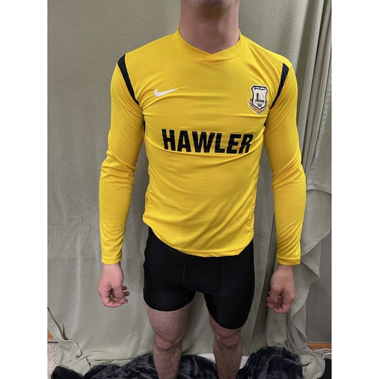 Men’s Nike Hawler Soccer Jersey Long Sleeve Yellow Medium