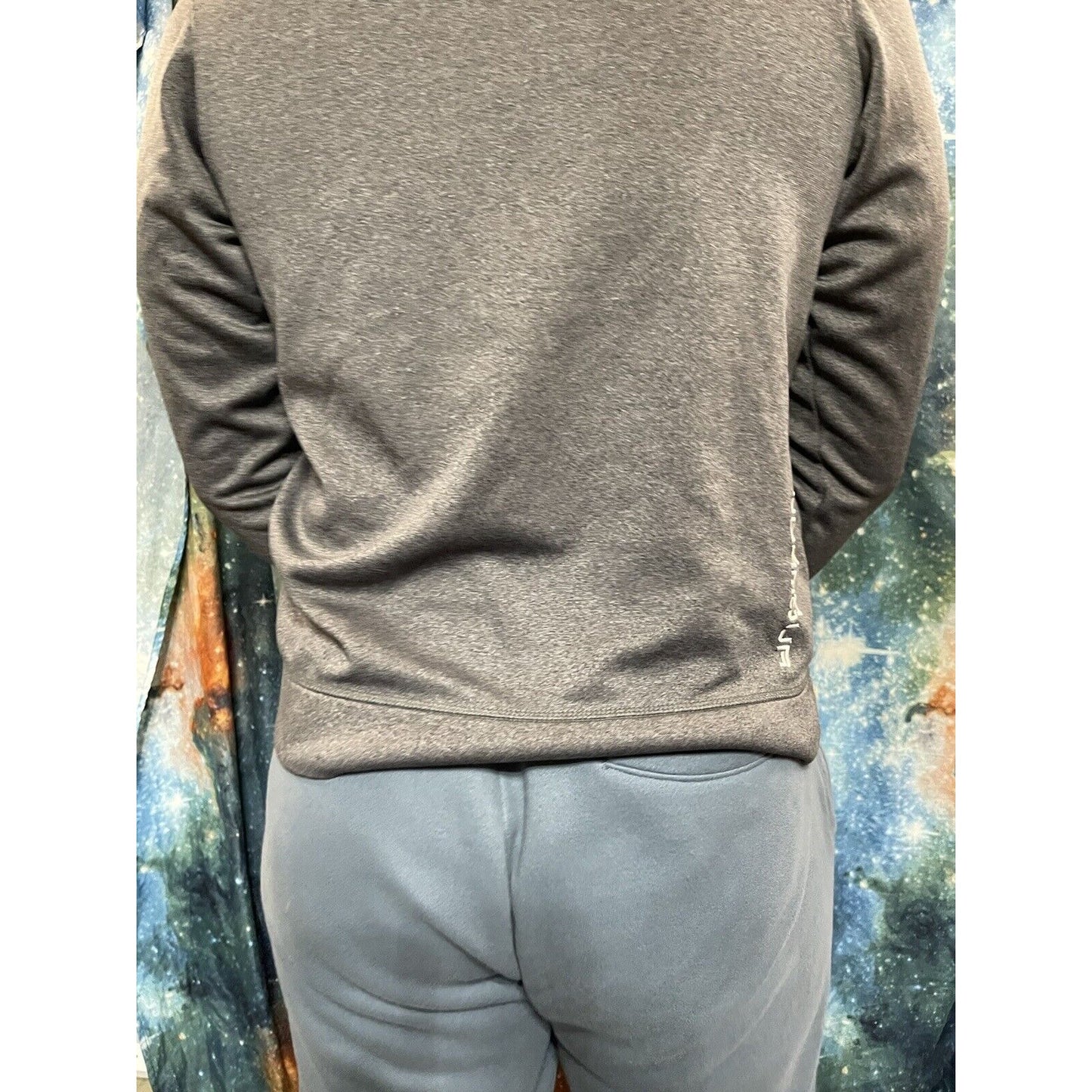 Under Armour Small Gray Navy Blue Hoodie pullover