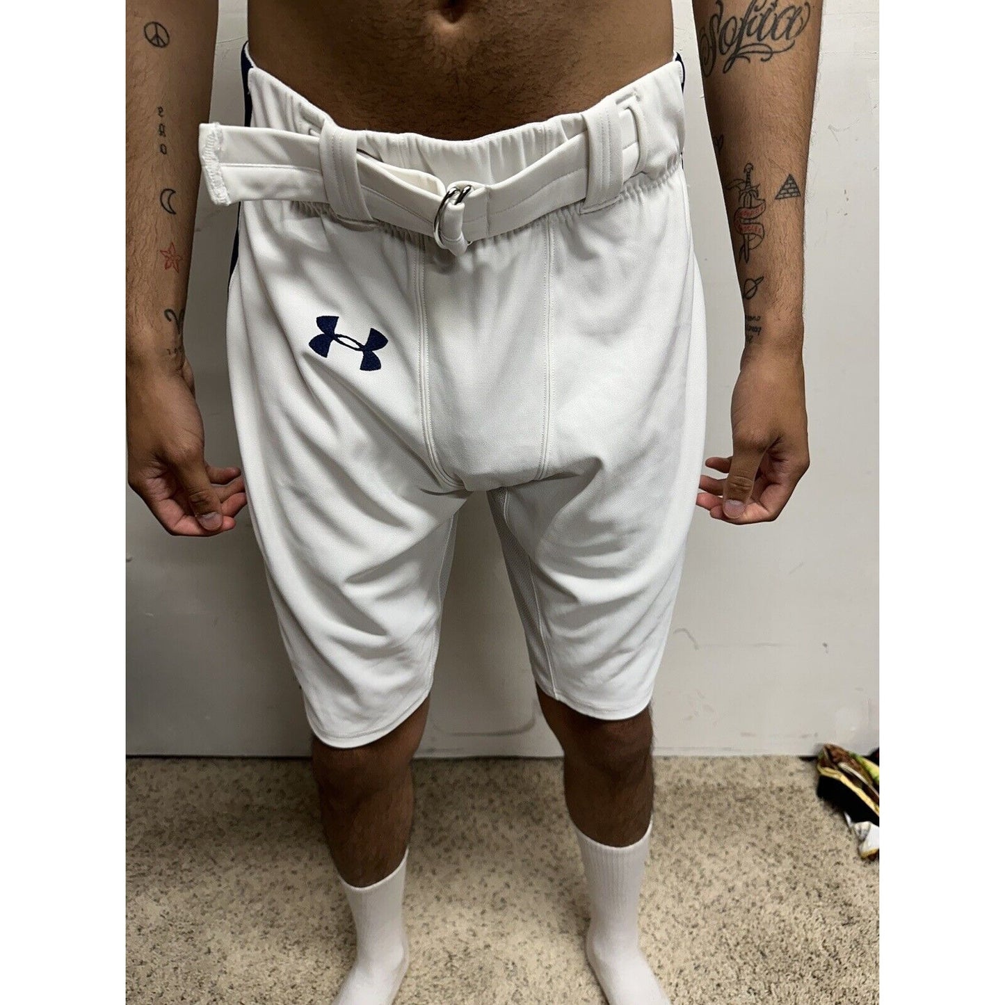 Men’s White Under Armour XL Football Pants