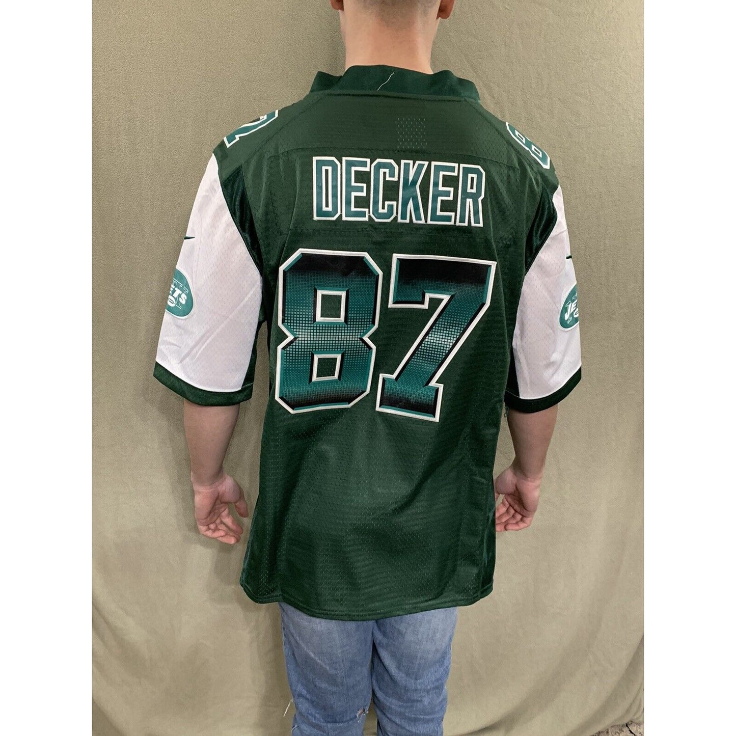 NFL New York Jets #87 Eric Decker Nike Green On Field Jersey Size Large