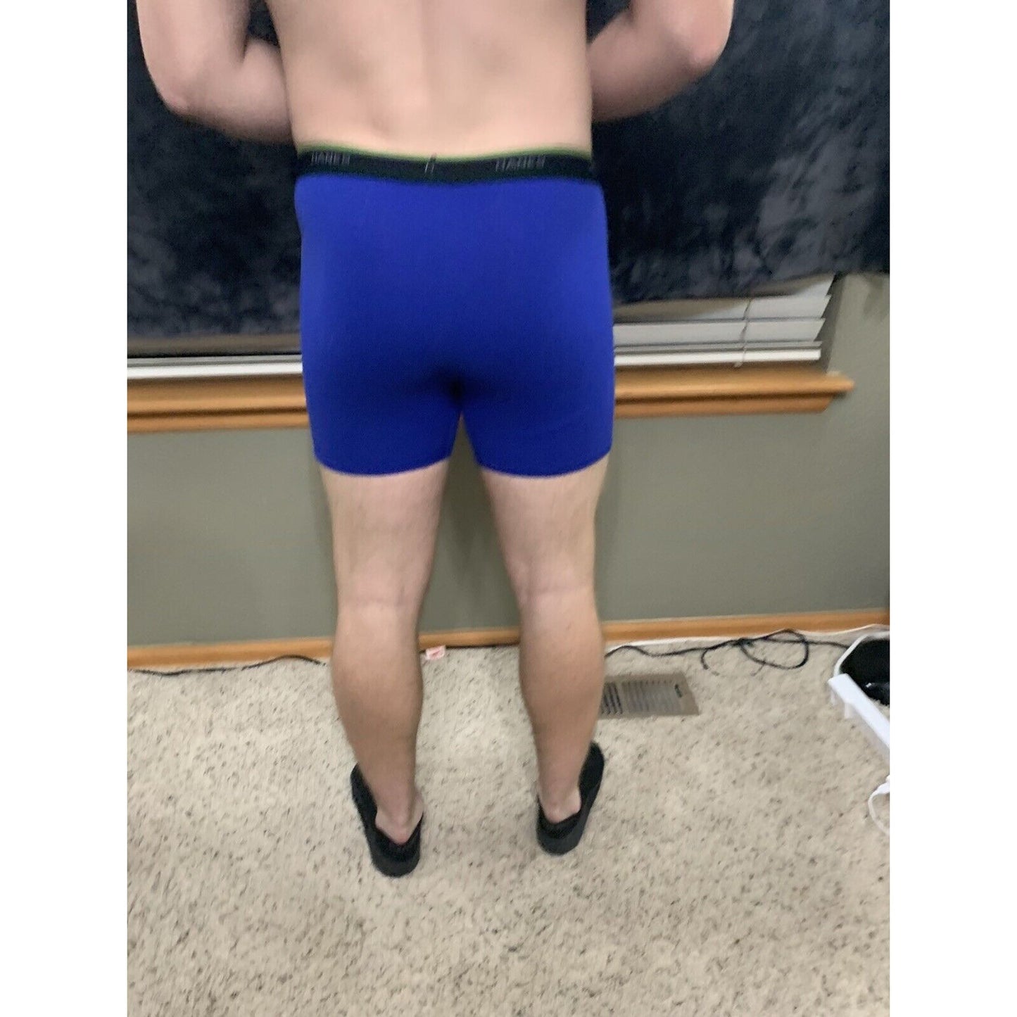 Men’s Hanes Comfort Flex Royal Blue Black Band Boxer Briefs