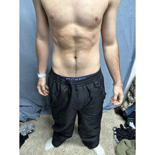 Men’s Black Sports Essentials Large Nylon Snow Pants